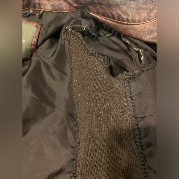 Women’s Maurices Brown Faux Leather Moto Jacket - Picture 7 of 9